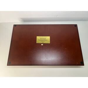 United States Presidential Dollar Coin Display Case Cherry Red Wood Danbury Mint